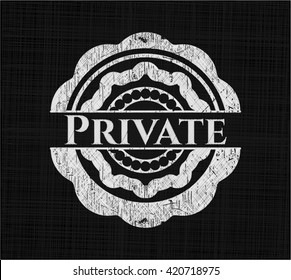 Private chalkboard emblem