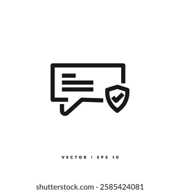Private Chat Icon. Editable Stroke