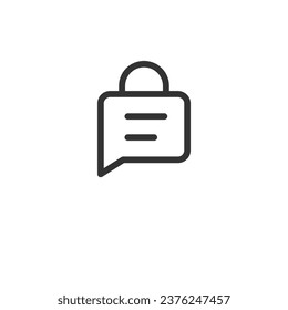 Private Chat-Symbol einzeln auf weißem Hintergrund. Private Texting Symbol modern, einfach, Vektorgrafik, Symbol für Website-Design, mobile App, ui. Vektorgrafik