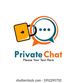 Ilustración de logotipo de chat privado