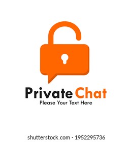 Ilustración de logotipo de chat privado