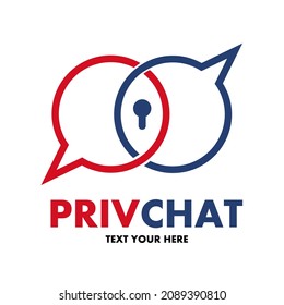 private chat vector logo template illustration.This logo suitable for business