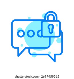 Chat privadoIcon en forma de Ilustración vectorial