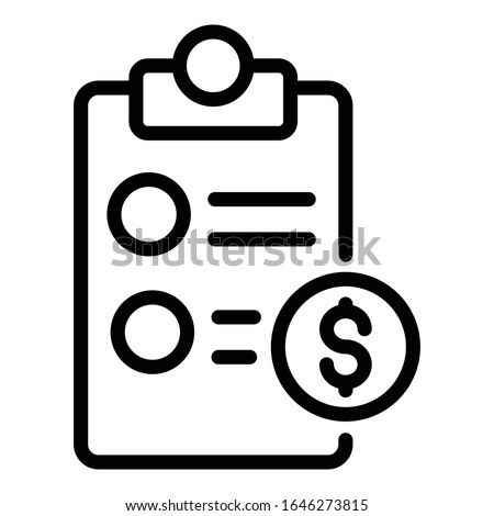 Private clinic payment icon. Outline private clinic payment vector icon for web design isolated on white background