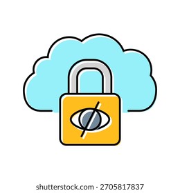 private cloud computing color icon vector. private cloud computing sign. isolated symbol illustration