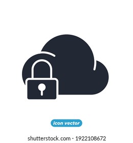 icono de nube privada. Plantilla de símbolo de seguridad para ilustración vectorial de colección de diseño gráfico y web