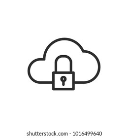 private cloud icon vector