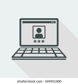 Private computer account - Flat minimal icon