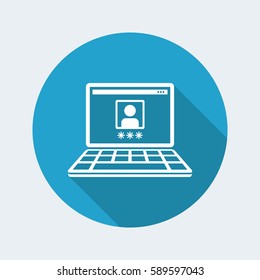 Private computer account - Flat minimal icon