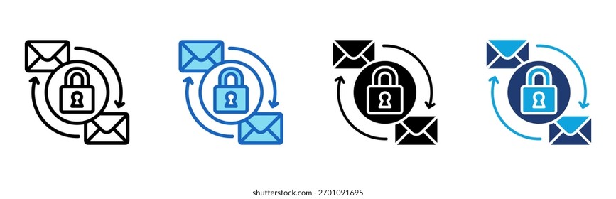 Private Correspondence icon Multi Style Vector Illustration