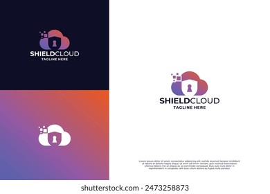 Private data cloud logo design