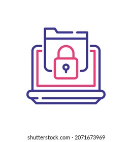 Private data vector 2 colours Icon Design illustration. Web Analytics Symbol on White background EPS 10 File