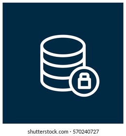 Private database vector icon