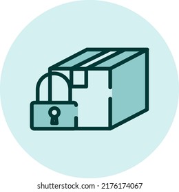 Entrega privada, ilustración, vector sobre fondo blanco.