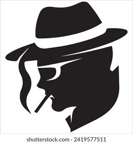 Private Detective icon Stencil Design