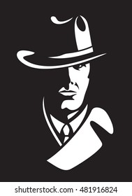 Private Detective Vector Illustration