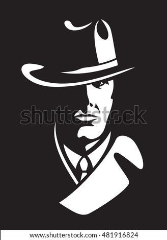 private detective vector illustration