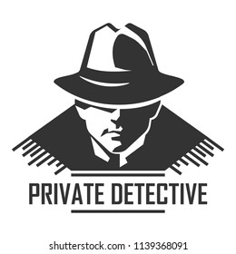 Private detective vector spy agency icon