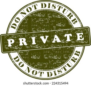 Private (do not disturb) stamp