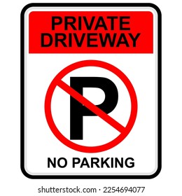 Private Driveway, sign and sticker vector