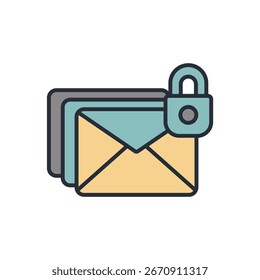 colección privada del icono del email. Estilo del diseño con el fondo