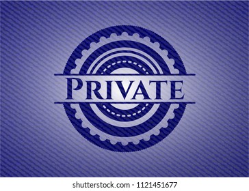 Private emblem with jean high quality background