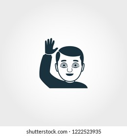 Private Emoji creative icon. Premium style design from visual device icons collection. Simple private emoji icon for web design and printing