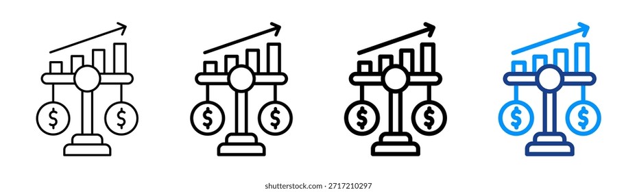 Conjunto de Colecciones de contorno diferente de ícono de capital privado