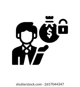 Private-Equity-Symbol, Glyphe, Vektorgrafik