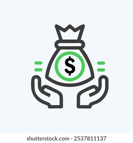 Icono de capital privado Imagen de Arte vectorial