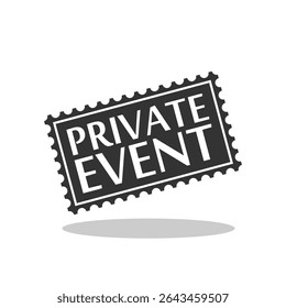Private event icon with shadow