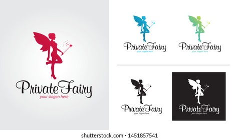 Private fairy creative and minimal logo template