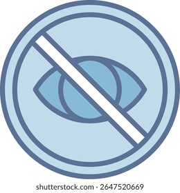 Private Filled Blue Tone Icon