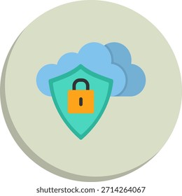 Icono de estilo de círculo plano privado