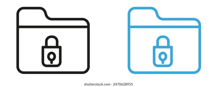 Private Folder Icon Highlighting Confidential Files, Data Security, and Information Privacy