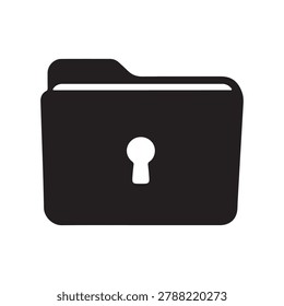 Private folder lock icon, security symbol