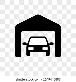 Private Garage vector icon on transparent background, Private Garage icon