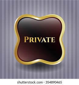 Private golden badge