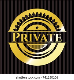Private golden emblem or badge