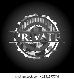 Private grey camo emblem