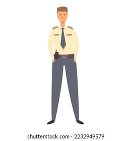 Private guard icon cartoon vector. Officer job. Control agent