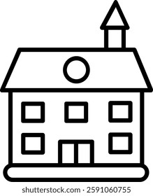 Private Guest House Line Vector Icon Design