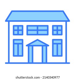 private house building vector illustration isolated on white background. Architecture business concept.