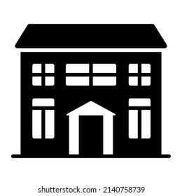 private house building vector illustration isolated on white background. Architecture business concept.