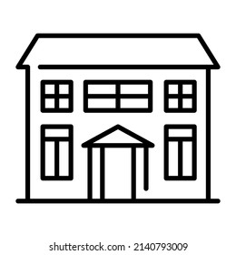 private house building vector illustration isolated on white background. Architecture business concept.