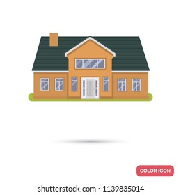Private house flat color icon