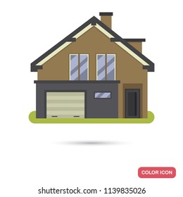 Private house flat color icon