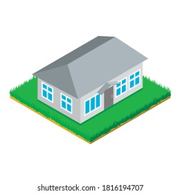 Private house icon. Isometric illustration of private house vector icon for web