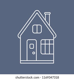 Private house line icon vector