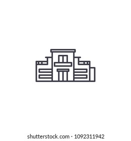 Private house linear icon concept. Private house line vector sign, symbol, illustration.